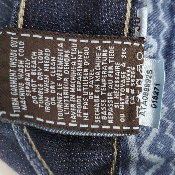 7 For all Mankind Rhigby jeans men's size 30 x 30L dark wash button fly straight - Picture 10 of 10